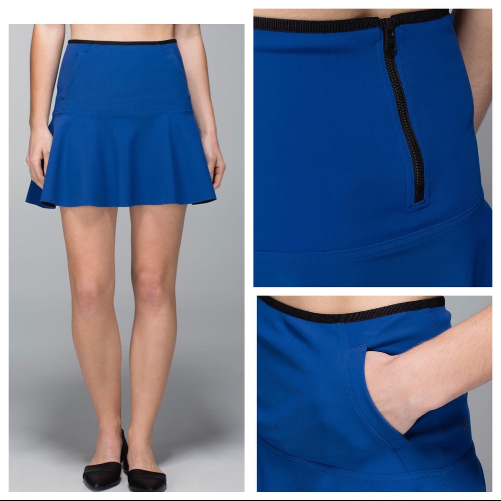 Lululemon Get It On Skirt Skater Blue and Black 8